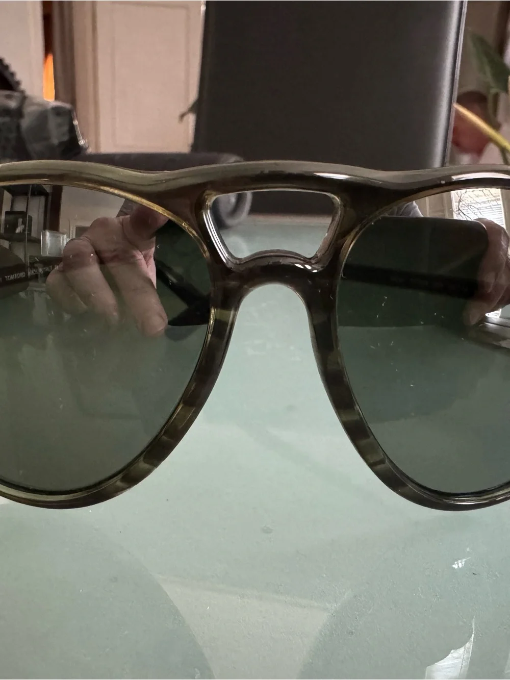 Tom Ford Men's Mirrored Aviator Sunglasses in Black Frame